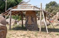 Stone exhibit in the Dagan Shklovsky Sculpture Park - Psalm Garden, in Ein Carmel, northern Israel