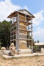 Stone exhibit in the Dagan Shklovsky Sculpture Park - Psalm Garden, in Ein Carmel, northern Israel