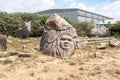 Stone exhibit in the Dagan Shklovsky Sculpture Park - Psalm Garden, in Ein Carmel, northern Israel