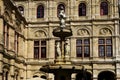 stone exterior side elevation of the famous opera building in Vienna, Austria. Royalty Free Stock Photo