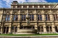 stone exterior side elevation of the famous opera building in Vienna, Austria. Royalty Free Stock Photo