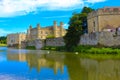 View of Leeds Castle moat Kent United Kingdom Royalty Free Stock Photo