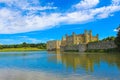 View of Leeds Castle moat Kent United Kingdom Royalty Free Stock Photo