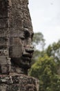 Stone face, Bayon Temple, Angkor, Siem Reap, Cambodia Royalty Free Stock Photo