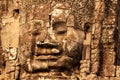 Stone face at Bayon Temple, Cambodia Royalty Free Stock Photo