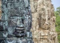 Stone faces at the bayon temple in siem reap,cambodia 7 Royalty Free Stock Photo