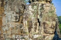 Stone faces at the bayon temple in siem reap,cambodia 4