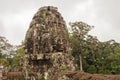 Stone faces at the bayon temple in siem reap,cambodia Royalty Free Stock Photo