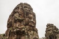 Stone faces at the bayon temple in siem reap,cambodia Royalty Free Stock Photo