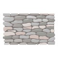 Stone fence icon, cartoon style