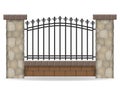 Stone fence vector illustration