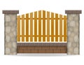 Stone fence vector illustration