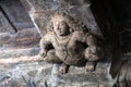 Stone figure of Bharvahaka Yaksha in Ajanta caves, India