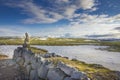 Stone figure on a wall in Iceland Royalty Free Stock Photo