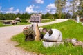 Stone figures Ezerini in Latvia