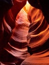 the stone is on fire in the antelope canyon Royalty Free Stock Photo