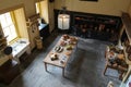 Stone floor kitchen in historic castle