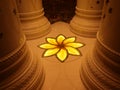 Stone flower on the floor in the interior of the White Mosqu Royalty Free Stock Photo