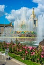 The Stone flower fountain is one of the three main fountains of VDNH. Created for the opening of VDNH in 1954 in Moscow