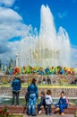 The Stone flower fountain is one of the three main fountains of VDNH. Created for the opening of VDNH in 1954 in Moscow