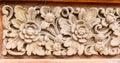 Stone flower pattern in temple of Ubud.