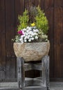 Stone flower pot Royalty Free Stock Photo