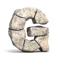 Stone font letter G 3D