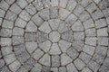 Stone foot path surface with circles. Abstract background for design Royalty Free Stock Photo