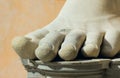 Stone foot, rome, italy