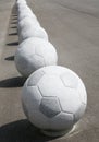 Stone footballs Royalty Free Stock Photo