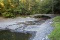 Stone footbridge at Fillmore Glen State Park in Moravia, NY