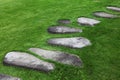 Stone footpath