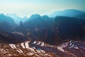 Stone forest gansu china Royalty Free Stock Photo