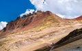 Stone forest at Palccoyo Rainbow Mountains in Peru Royalty Free Stock Photo