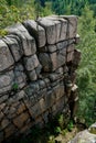 Stone formation in the mountains - Swedish rocks - Karkonosze mountains Giant Mountains Poland. Royalty Free Stock Photo