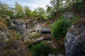 Stone formations and ruins of Neurathen Castle near Bastei Bridge (Basteibrucke) - Saxony, Germany