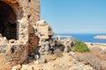 Stone fortress building on Gramvousa Islands Royalty Free Stock Photo