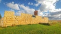 Stone Foundation of Old Barn that Fell Down Royalty Free Stock Photo