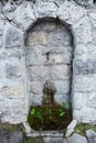 Stone fountain in Cadore, in Dolomiti region, noth Italy Royalty Free Stock Photo