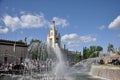 Stone fountain on the territory of the Exhibition of Achievements of the National Economy Royalty Free Stock Photo