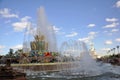 Stone fountain on the territory of the Exhibition of Achievements of the National Economy Royalty Free Stock Photo