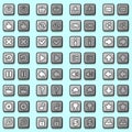 Stone game icons buttons, icons, interface