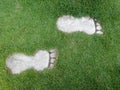 Stone garden path in foot format. Royalty Free Stock Photo