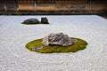 Stone Garden at Ryoanji Temple in Kyoto Japan