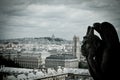 Stone Gargoyles of Notre Dame Royalty Free Stock Photo