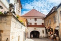 Stone Gate located at Upper Town of Zagreb built in the 13th century Royalty Free Stock Photo