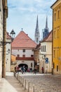 Stone Gate located at Upper Town of Zagreb built in the 13th century Royalty Free Stock Photo