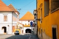 Stone gate and Upper town street in Zagreb, Croatia Royalty Free Stock Photo