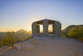 Stone Gazebo At The Summit of Sentinel Peak in Tucson, Arizona Royalty Free Stock Photo
