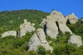 Stone ghost valley on the Crimean peninsula Royalty Free Stock Photo